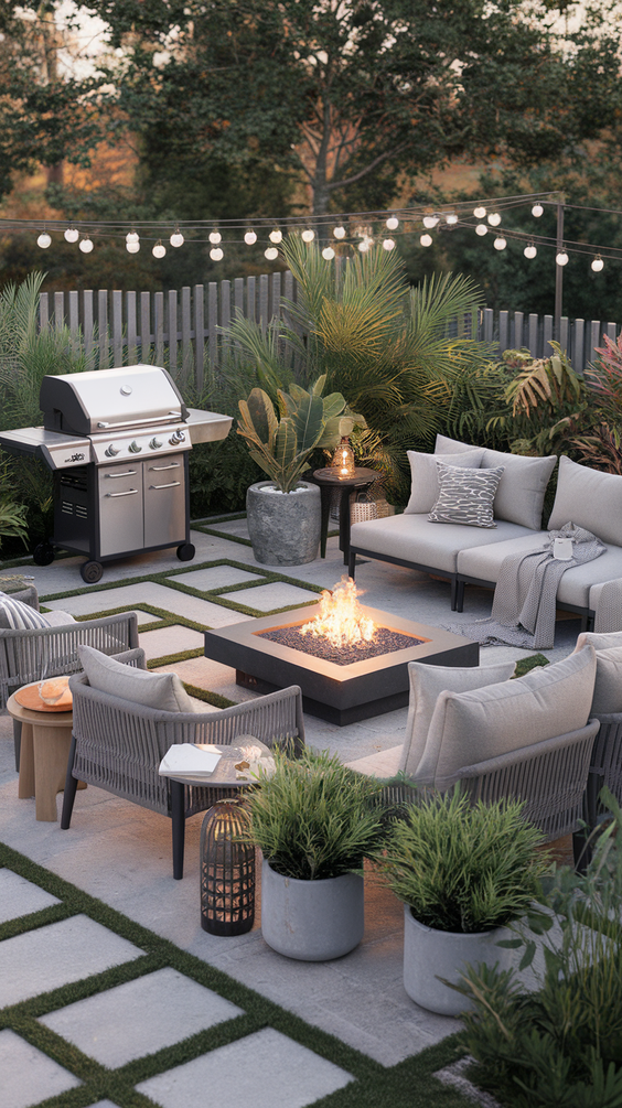 Outdoor BBQ Area in Garden Ideas: Stylish Designs for Comfort, Seating, and Dining
