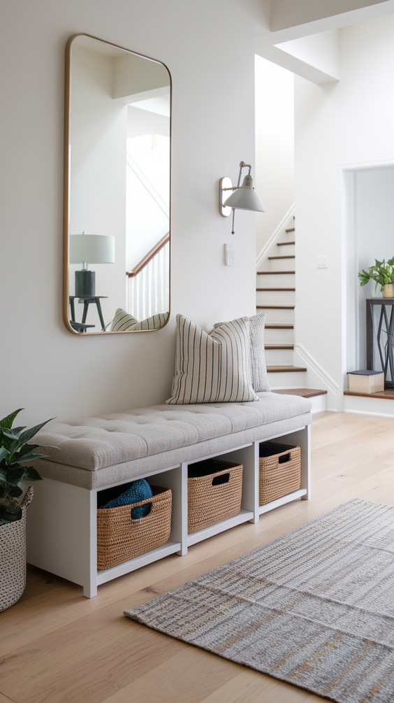 Modern Entryway Design Ideas for Stylish Apartments with Functional Furniture and Decor