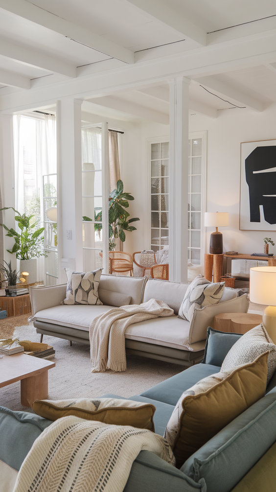 Living Room Color Schemes for Modern Homes: Grey, Blue, Sage Green, Beige, and Olive Green