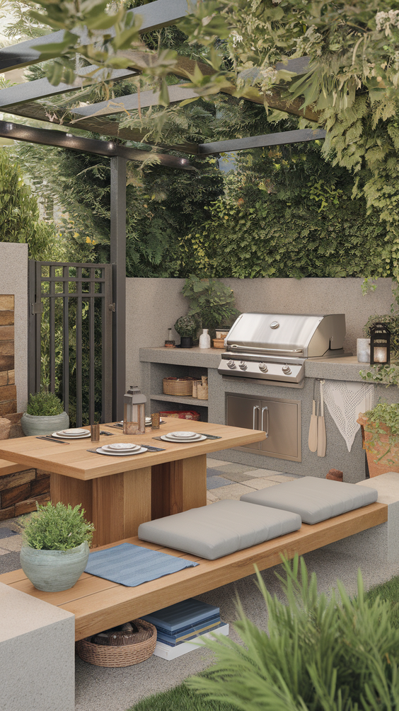 Outdoor BBQ Area in Garden Ideas: Stylish Designs for Comfort, Seating, and Dining