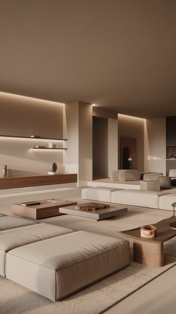 Cozy and Modern Family Room Designs Ideas for Small Spaces with Fireplace and Sectional Sofa