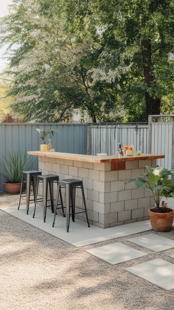 DIY Outdoor Bar Ideas for Backyards on a Budget Using Pallet, Wood, and Built-In BBQ Features