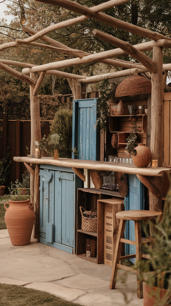 DIY Outdoor Bar Ideas for Backyards on a Budget Using Pallet, Wood, and Built-In BBQ Features