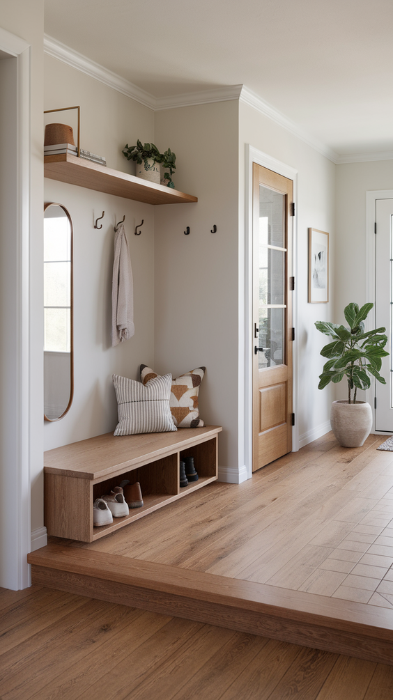 Modern Entryway Design Ideas for Stylish Apartments with Functional Furniture and Decor