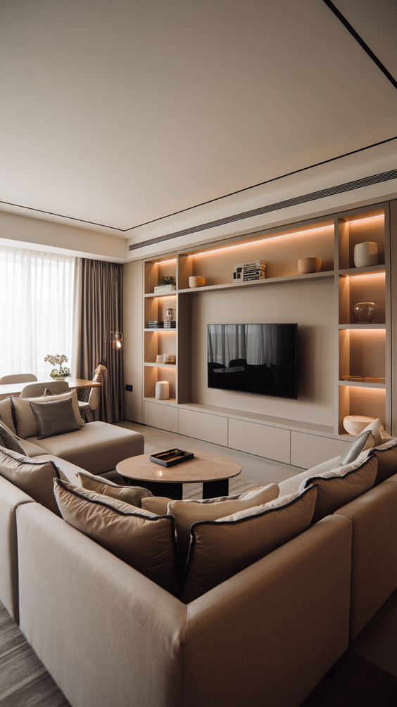 Interior Design Tips for Stylish Rectangle Living Room Layouts with Fireplace and TV