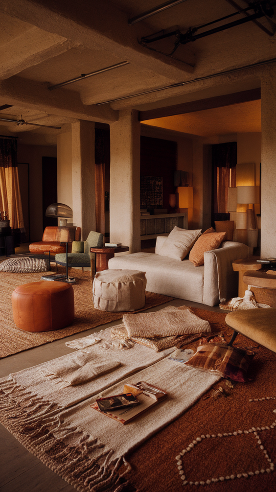 Cozy and Modern Family Room Designs Ideas for Small Spaces with Fireplace and Sectional Sofa