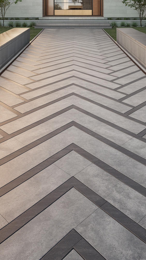 Modern Driveway Ideas That Elevate Curb Appeal with Concrete, Stones, and Smart Lighting