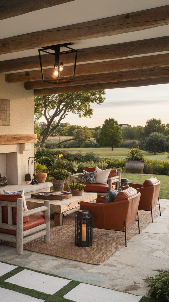 Outdoor Living Rooms Ideas for Every Budget: From Covered Patios to Pools and Rustic Fireplaces