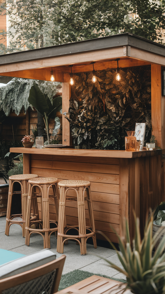 DIY Outdoor Bar Ideas for Backyards on a Budget Using Pallet, Wood, and Built-In BBQ Features
