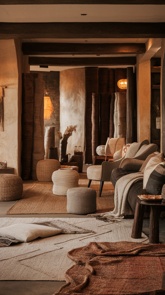 Cozy and Modern Family Room Designs Ideas for Small Spaces with Fireplace and Sectional Sofa