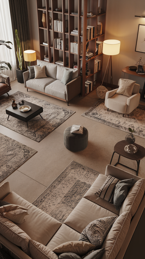 Interior Design Tips for Stylish Rectangle Living Room Layouts with Fireplace and TV