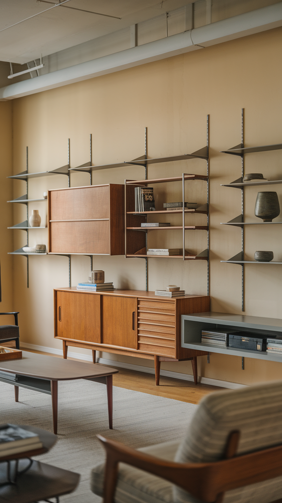 Mid Century Moderns Living Room Ideas with Cozy, Boho, and Scandinavian Interior Design Touches