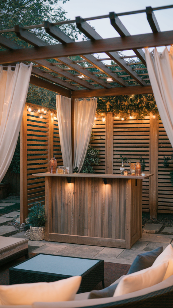 DIY Outdoor Bar Ideas for Backyards on a Budget Using Pallet, Wood, and Built-In BBQ Features