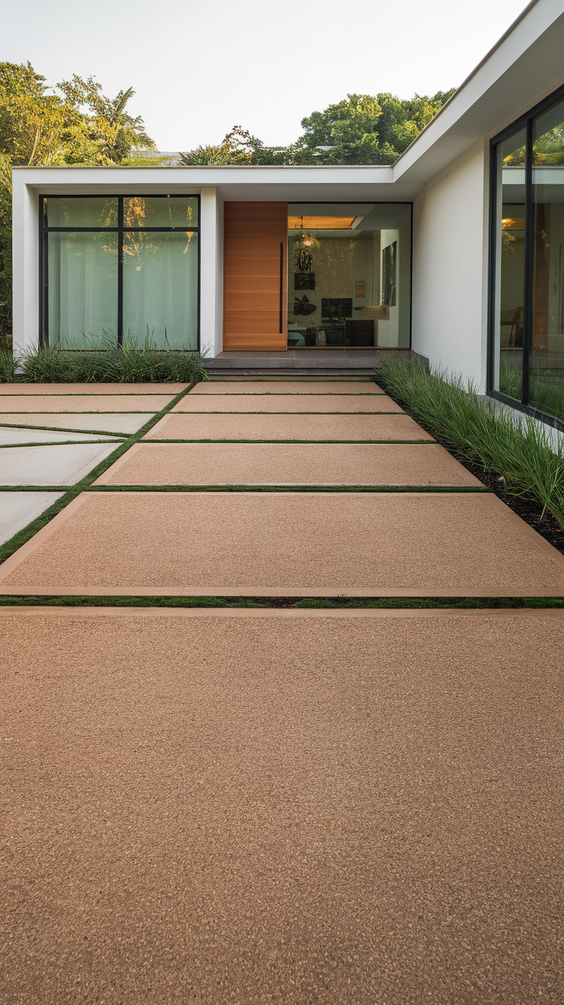 Modern Driveway Ideas That Elevate Curb Appeal with Concrete, Stones, and Smart Lighting