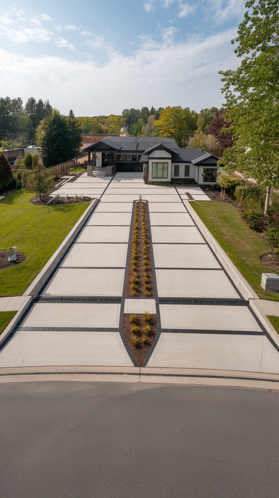 Modern Driveway Ideas That Elevate Curb Appeal with Concrete, Stones, and Smart Lighting
