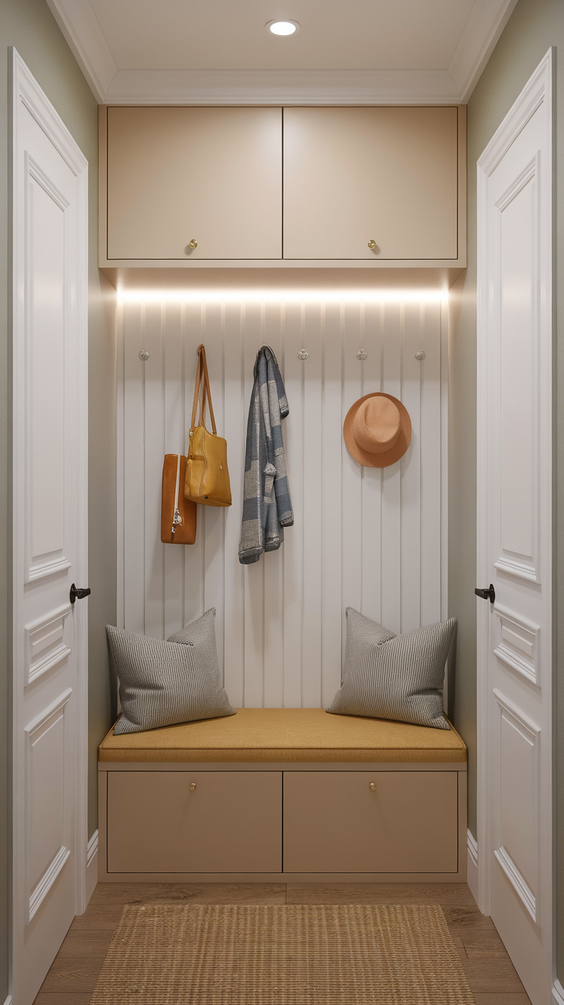 Modern Entryway Design Ideas for Stylish Apartments with Functional Furniture and Decor