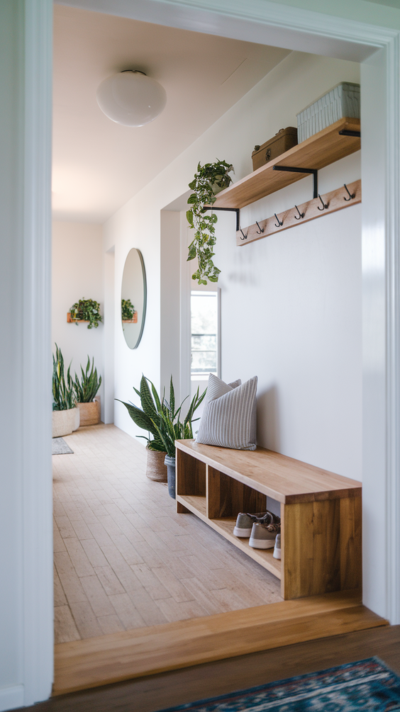 Modern Entryway Design Ideas for Stylish Apartments with Functional Furniture and Decor