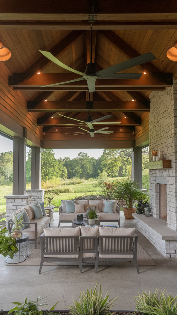 Outdoor Living Rooms Ideas for Every Budget: From Covered Patios to Pools and Rustic Fireplaces