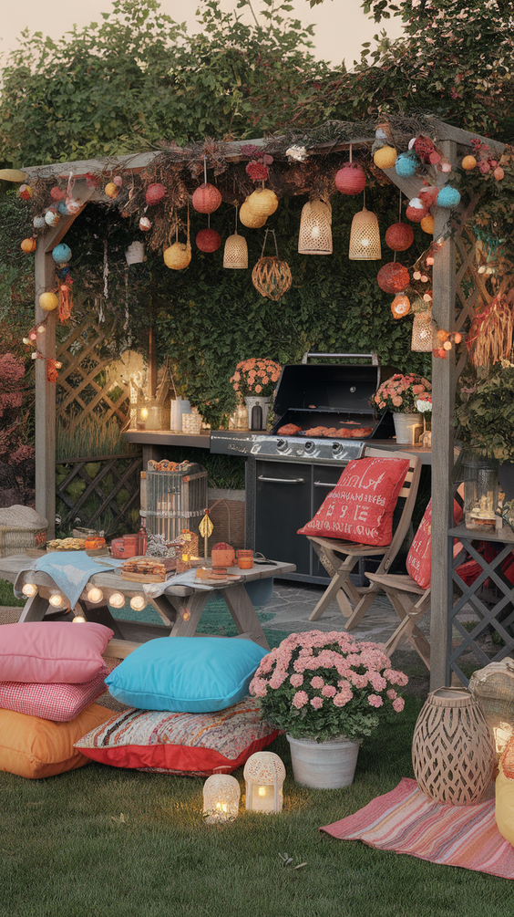 Outdoor BBQ Area in Garden Ideas: Stylish Designs for Comfort, Seating, and Dining