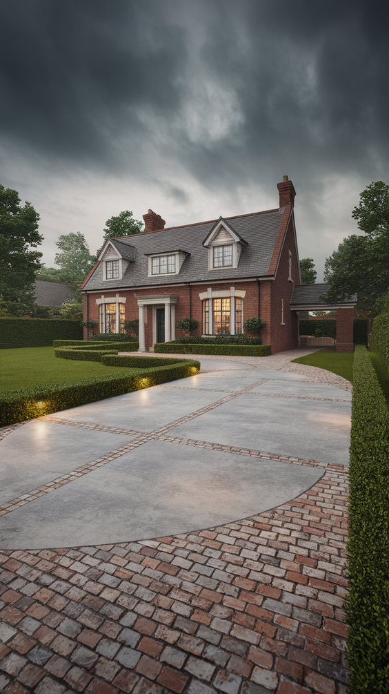 Modern Driveway Ideas That Elevate Curb Appeal with Concrete, Stones, and Smart Lighting