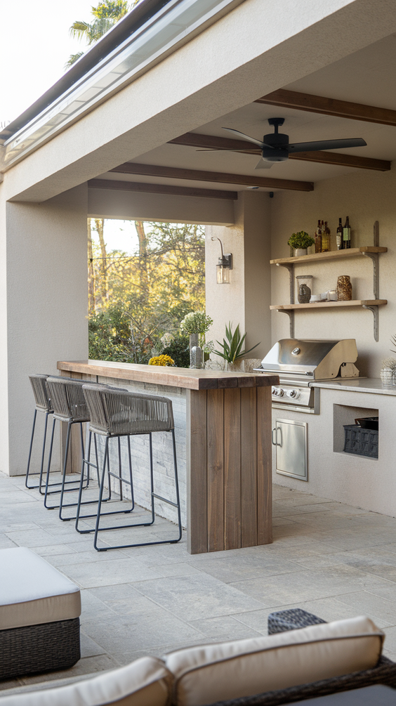 DIY Outdoor Bar Ideas for Backyards on a Budget Using Pallet, Wood, and Built-In BBQ Features