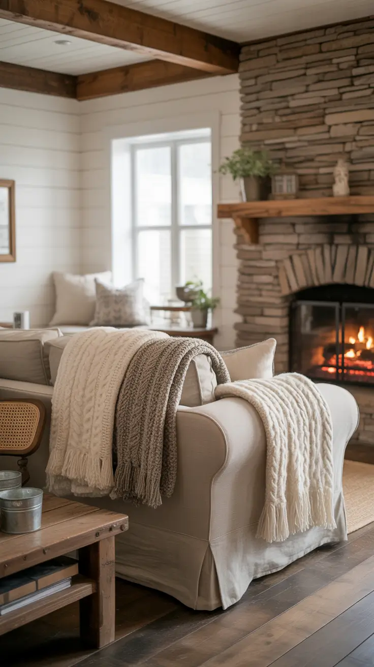 Farmhouse Living Room Ideas 2026 – Cozy, Rustic & Modern Inspirations