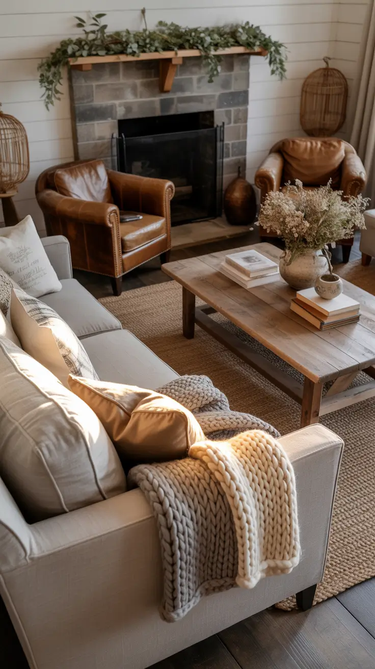 Farmhouse Living Room Ideas 2026 – Cozy, Rustic & Modern Inspirations