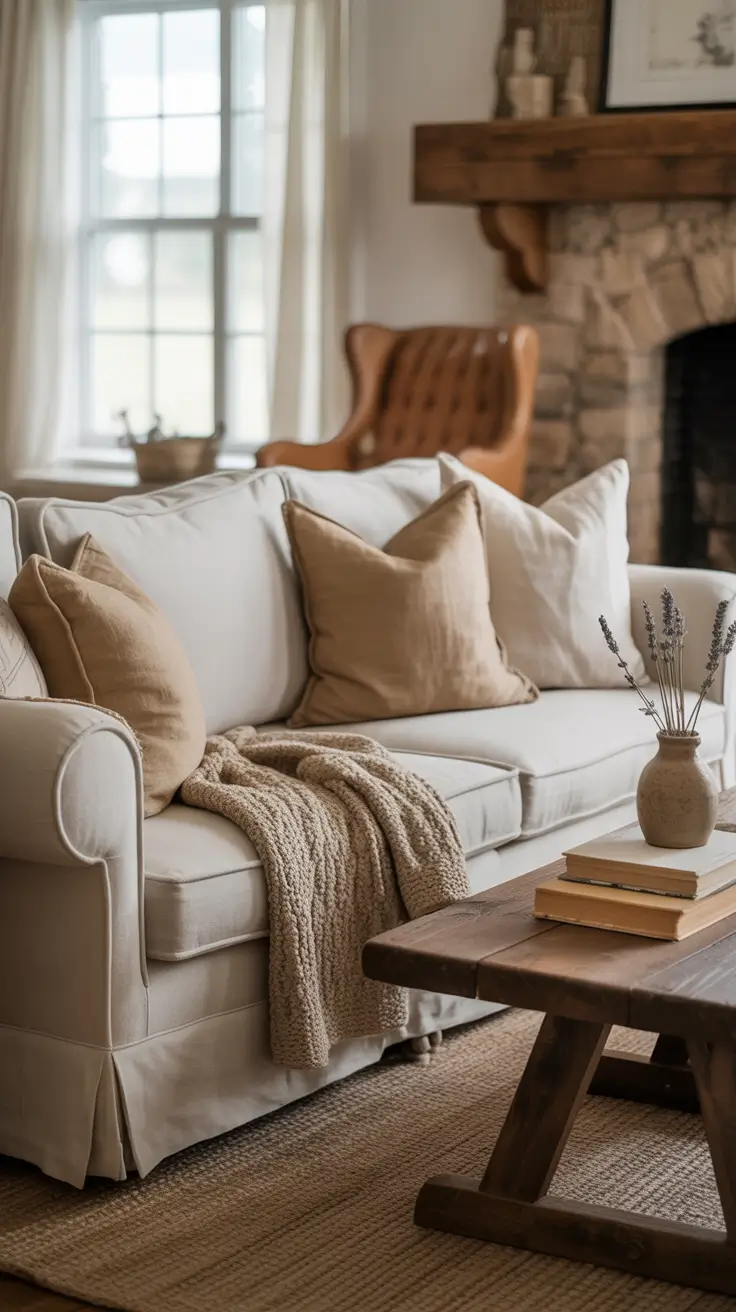 Farmhouse Living Room Ideas 2026 – Cozy, Rustic & Modern Inspirations