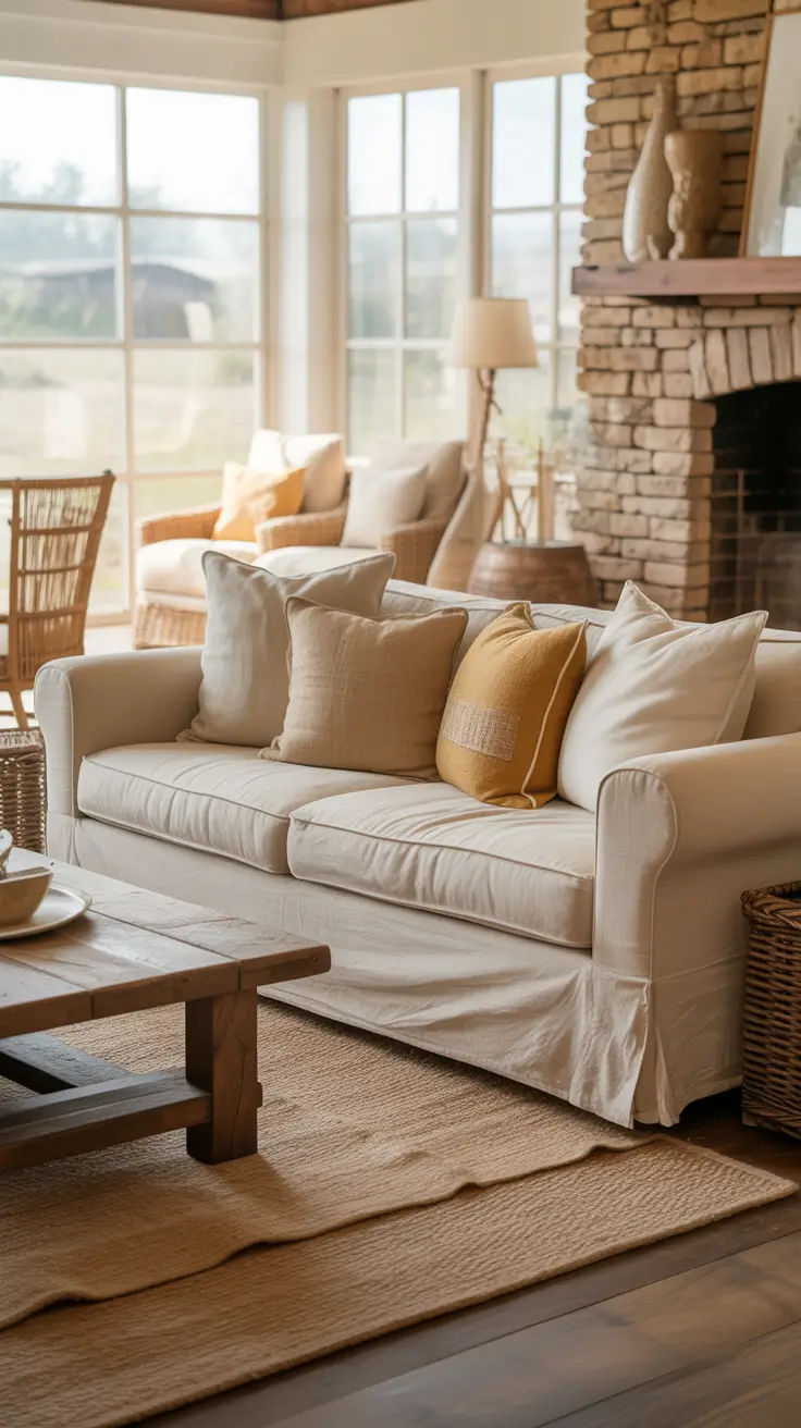 Farmhouse Living Room Ideas 2026 – Cozy, Rustic & Modern Inspirations