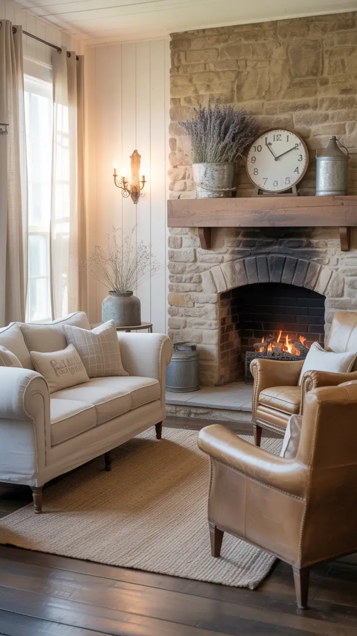 Farmhouse Living Room Ideas 2026 – Cozy, Rustic & Modern Inspirations