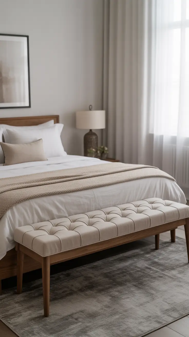 Bedroom Bench Ideas 2026 for Modern, Cozy, and Functional Interiors