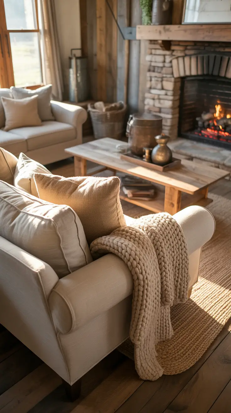 Farmhouse Living Room Ideas 2026 – Cozy, Rustic & Modern Inspirations