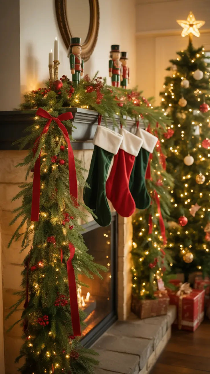 Christmas Mantle Decor Ideas 2025: Elegant, Rustic, and Whimsical Fireplace Inspiration