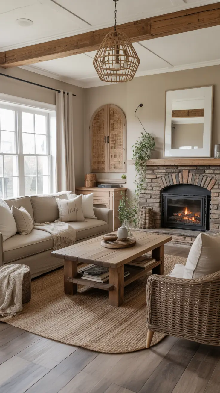 Farmhouse Living Room Ideas 2026 – Cozy, Rustic & Modern Inspirations