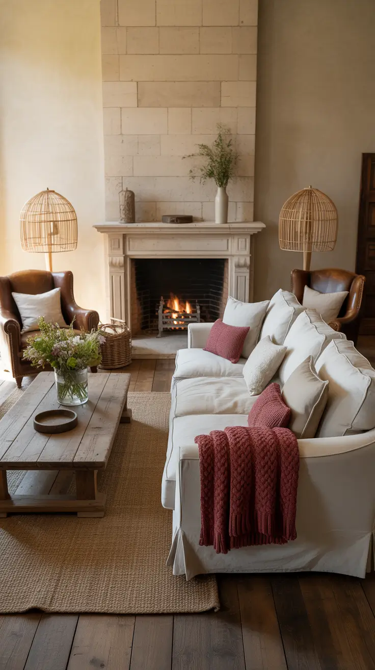 Farmhouse Living Room Ideas 2026 – Cozy, Rustic & Modern Inspirations