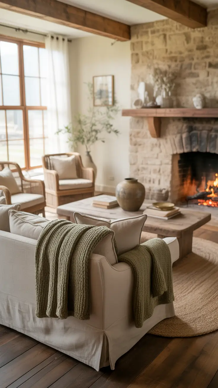 Farmhouse Living Room Ideas 2026 – Cozy, Rustic & Modern Inspirations