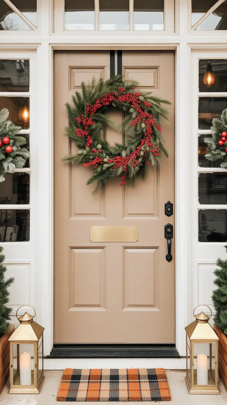 Christmas Wreaths for Front Door Ideas 2025: Unique, Elegant and Rustic Holiday Decor