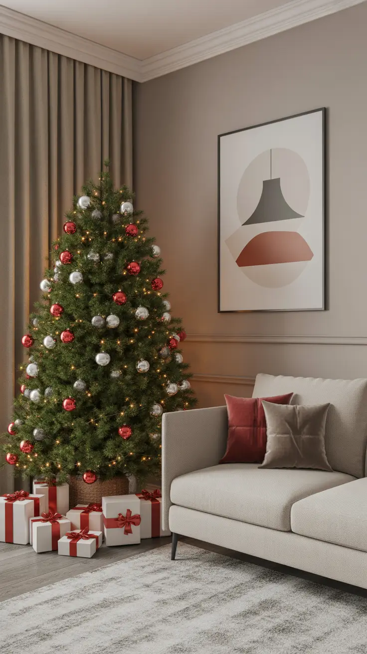 Red and Silver Christmas Tree 2025 — Elegant, Classic, and Festive Decor Ideas for a Modern Home