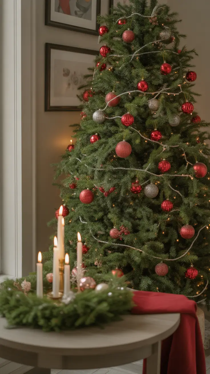 Red and Silver Christmas Tree 2025 — Elegant, Classic, and Festive Decor Ideas for a Modern Home