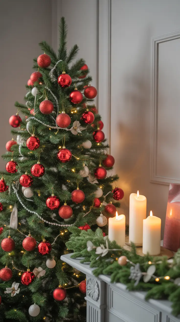 Red and Silver Christmas Tree 2025 — Elegant, Classic, and Festive Decor Ideas for a Modern Home