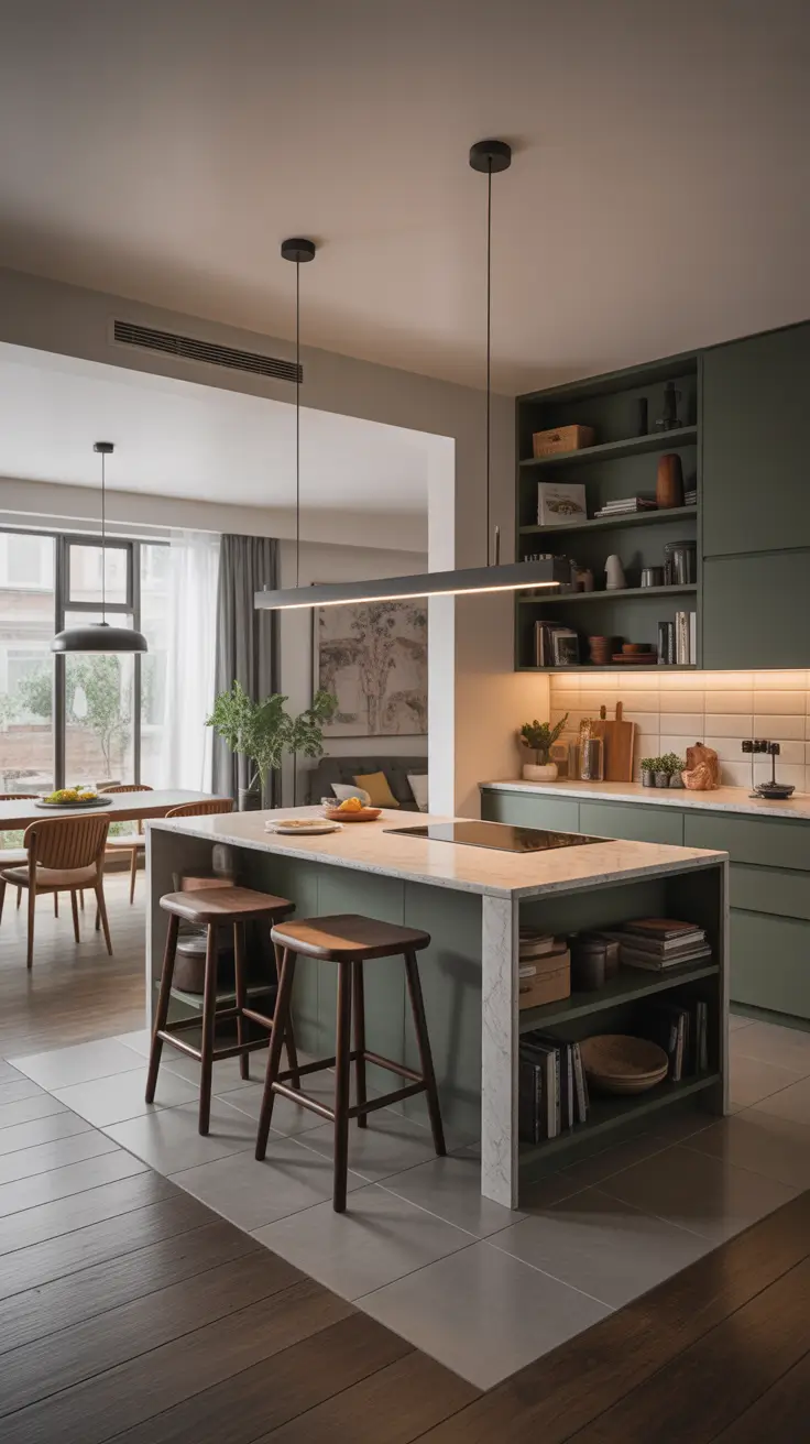 Open Kitchen Makeover Ideas 2026 for Modern Dining and Living Room Spaces