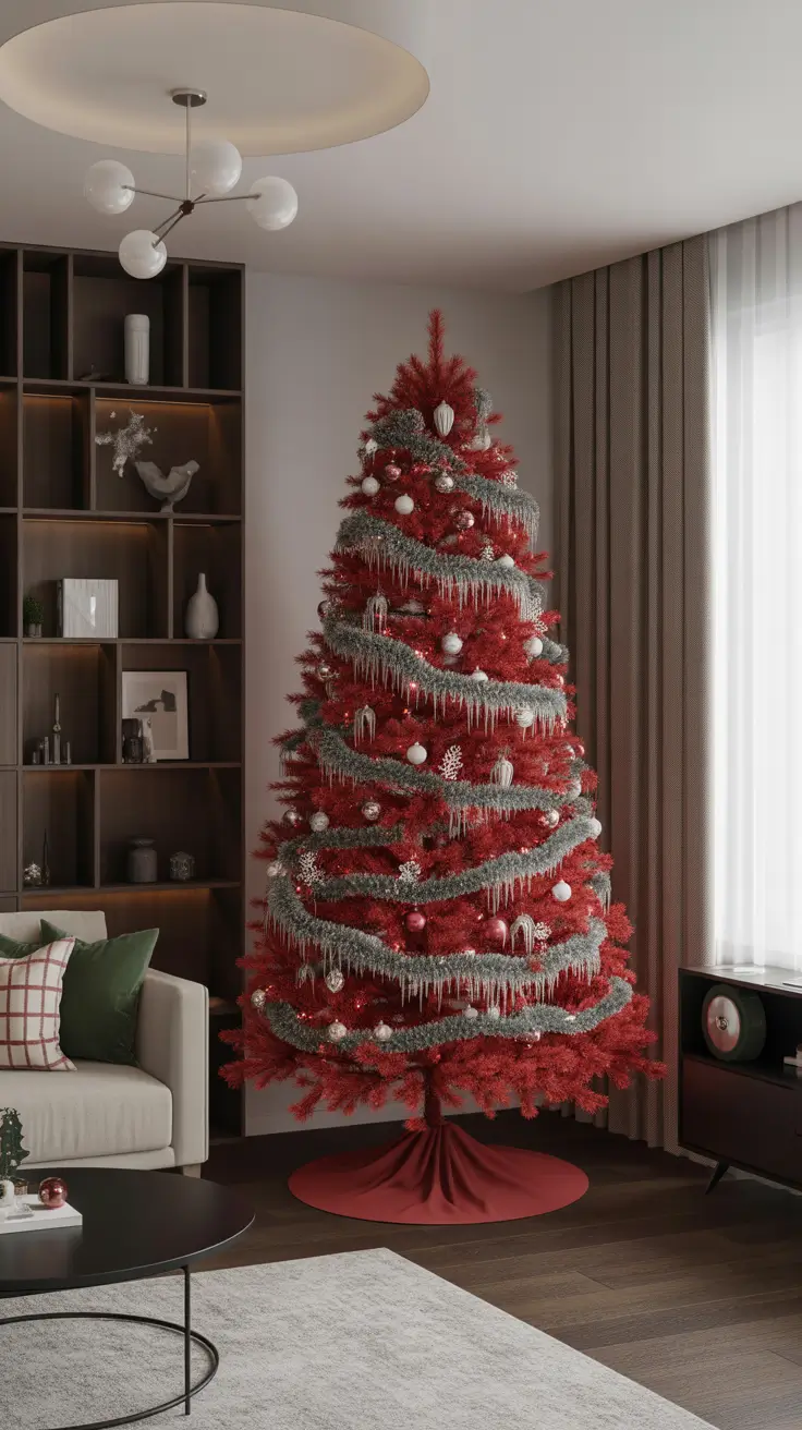 Red and Silver Christmas Tree 2025 — Elegant, Classic, and Festive Decor Ideas for a Modern Home