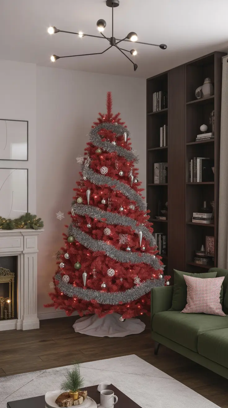 Red and Silver Christmas Tree 2025 — Elegant, Classic, and Festive Decor Ideas for a Modern Home