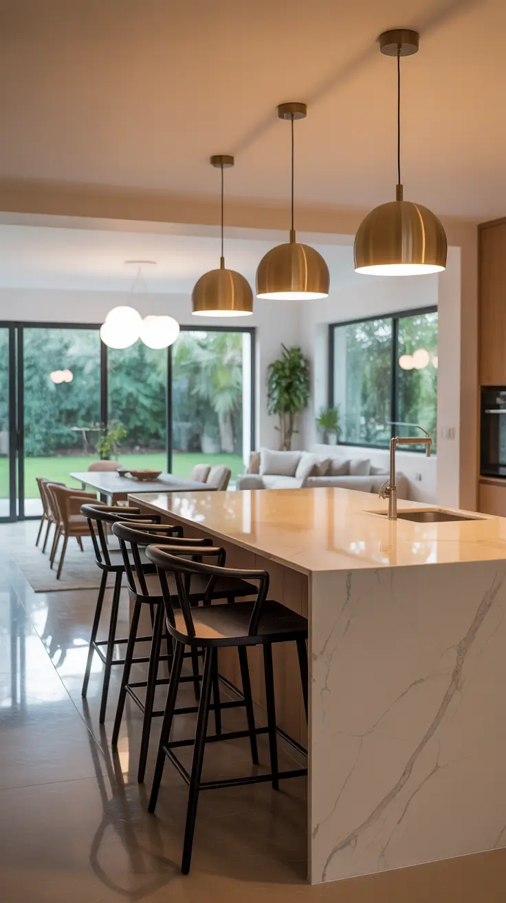 Open Kitchen Makeover Ideas 2026 for Modern Dining and Living Room Spaces