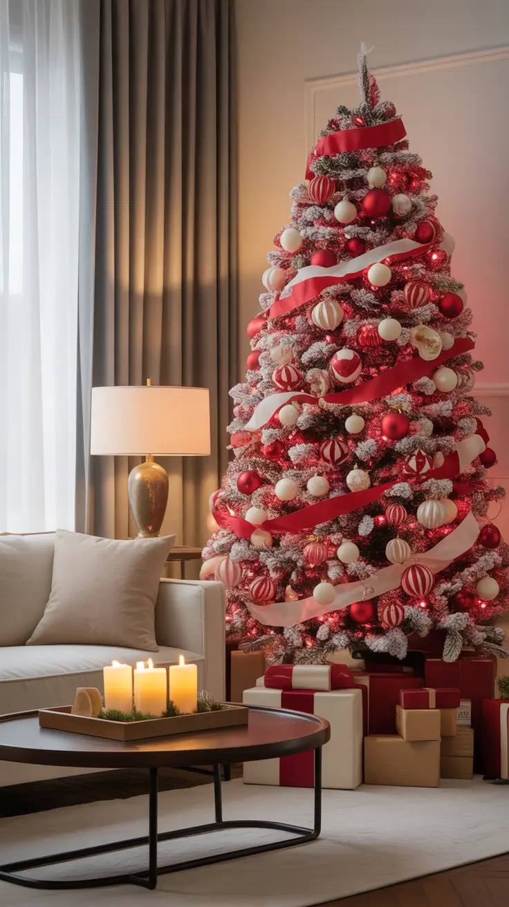 Red and White Christmas Tree 2025: Elegant and Minimalistic Holiday Decor Ideas