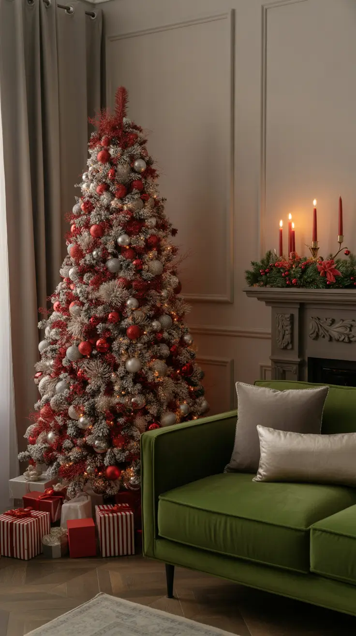 Red and Silver Christmas Tree 2025 — Elegant, Classic, and Festive Decor Ideas for a Modern Home
