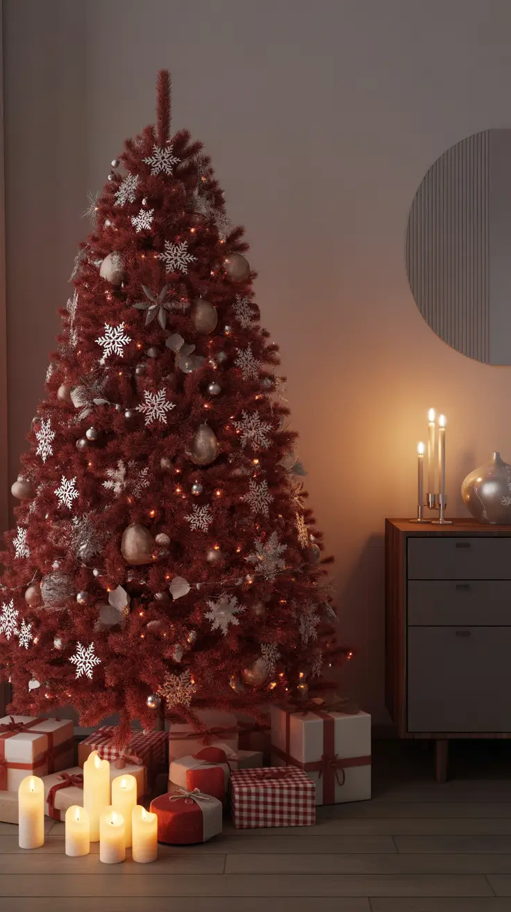 Red and Silver Christmas Tree 2025 — Elegant, Classic, and Festive Decor Ideas for a Modern Home