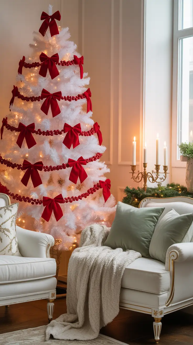 Red and White Christmas Tree 2025: Elegant and Minimalistic Holiday Decor Ideas