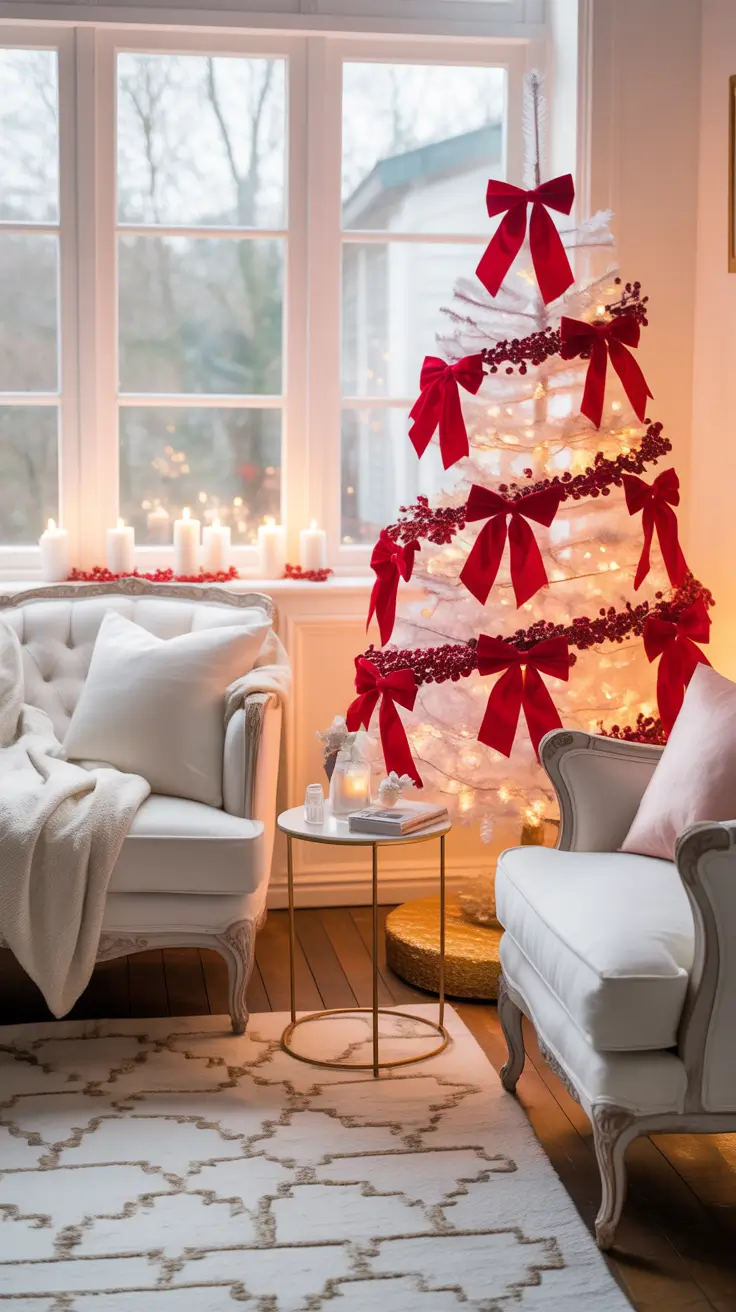 Red and White Christmas Tree 2025: Elegant and Minimalistic Holiday Decor Ideas