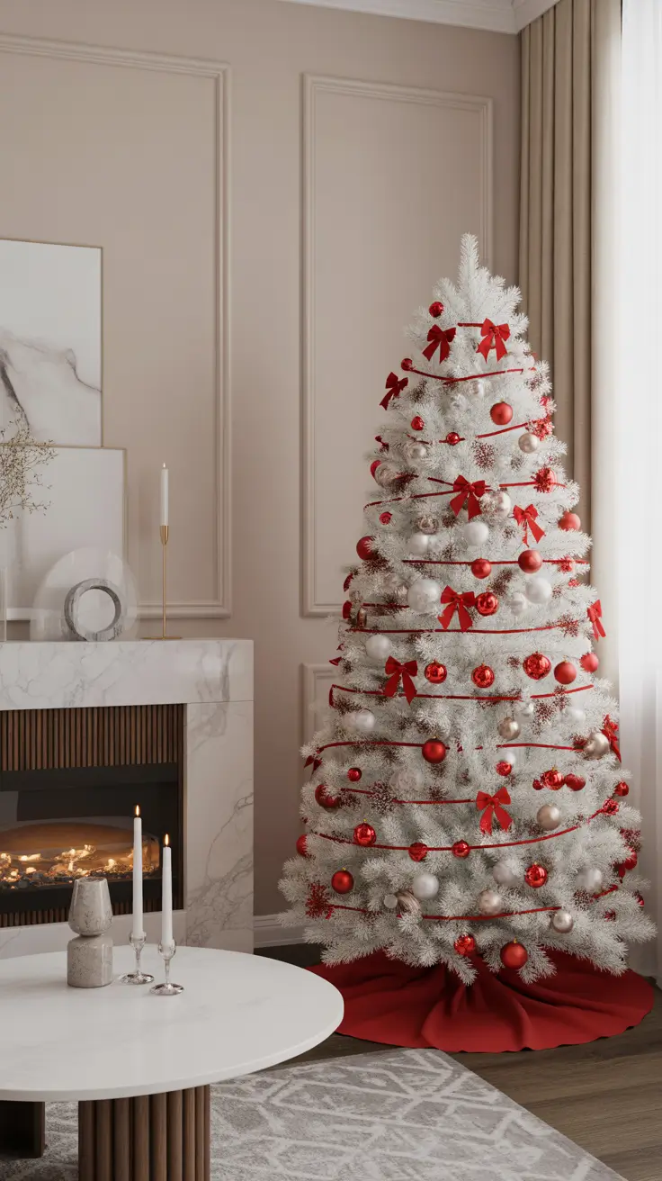 Red and Silver Christmas Tree 2025 — Elegant, Classic, and Festive Decor Ideas for a Modern Home